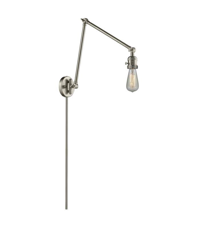 One Light Bare Bulb Double Swing Arm M1887