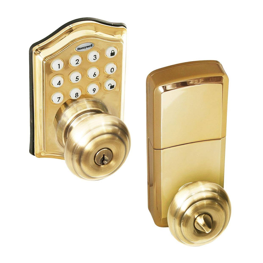 Polished Brass Electronic Entry Door Lock B29308