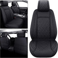 Faux Leather Front Car Seat Covers (2 PCS Front/Black-Brown) C770859