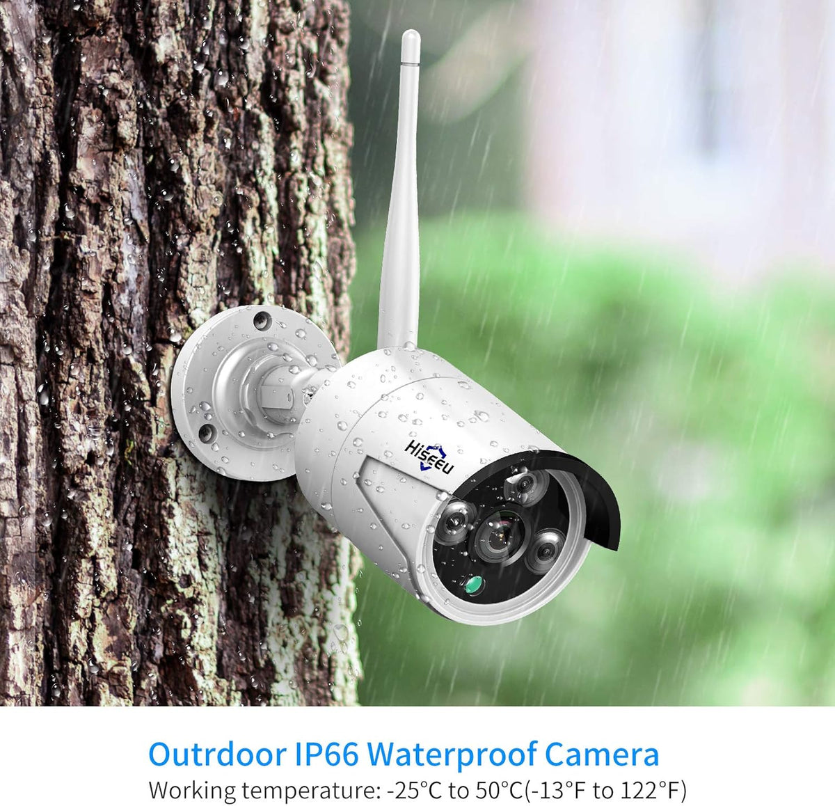 2K Wireless 8 CH NVR Kit 8Pcs 3MP WiFi Bullet Security Camera System with 3TB Hard Drive X211890