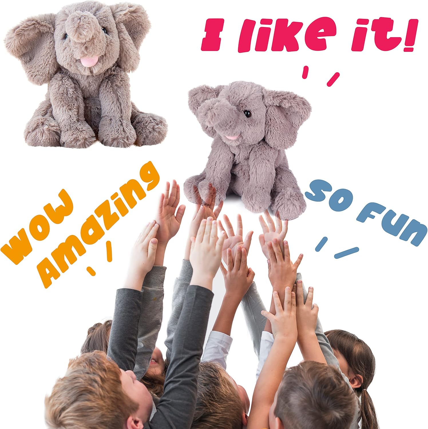 Gray 9'' Plush Stuffed Animal Toy Z96183