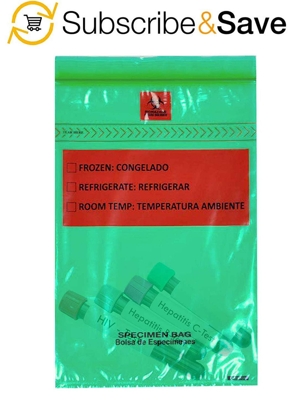 Green Poly Specimen Bags 6x22 x 10x22 K35396