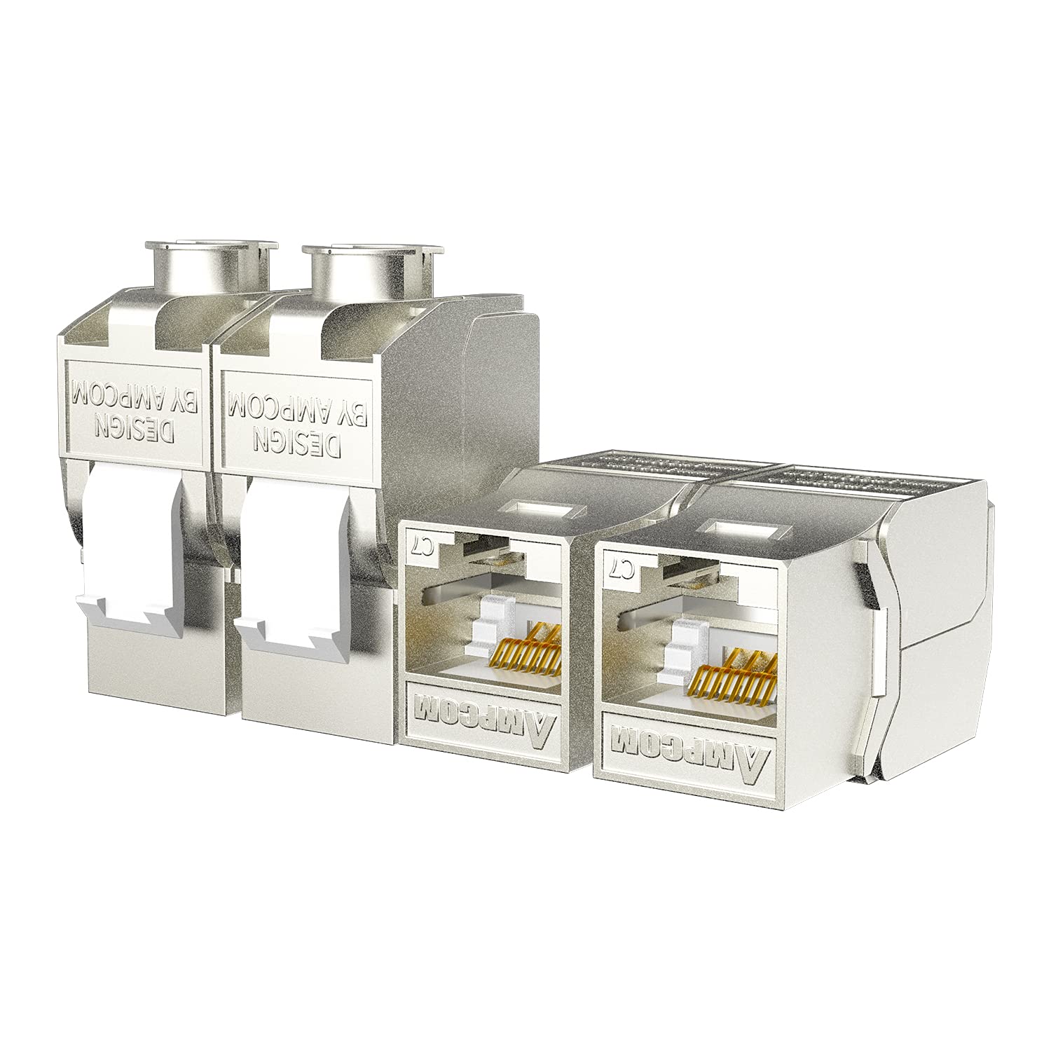 10-Pack RJ45 CAT 7 Tool-Less STP Shielded Keystone Jack P27128