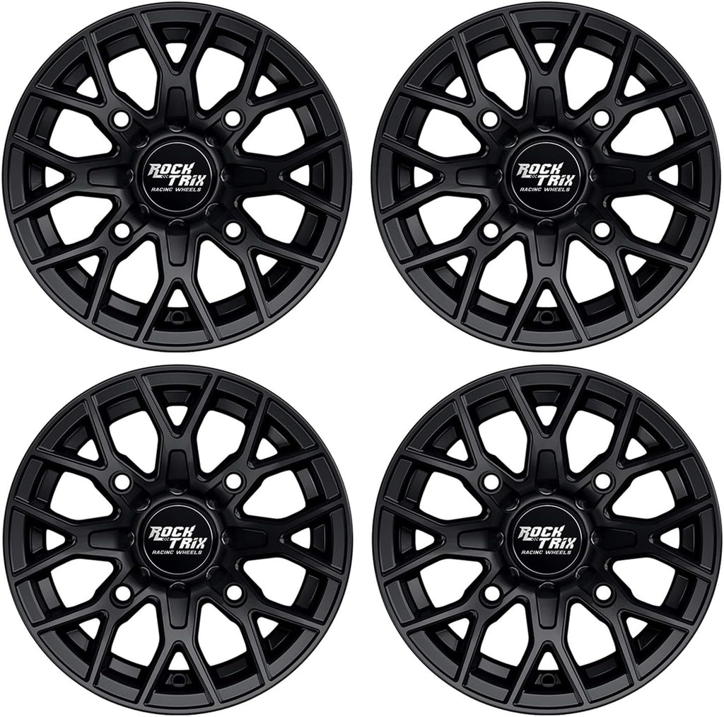 14x7 Matte Black ATV Wheels Rims Set of 4 M833