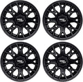 14x7 Matte Black ATV Wheels Rims Set of 4 M833