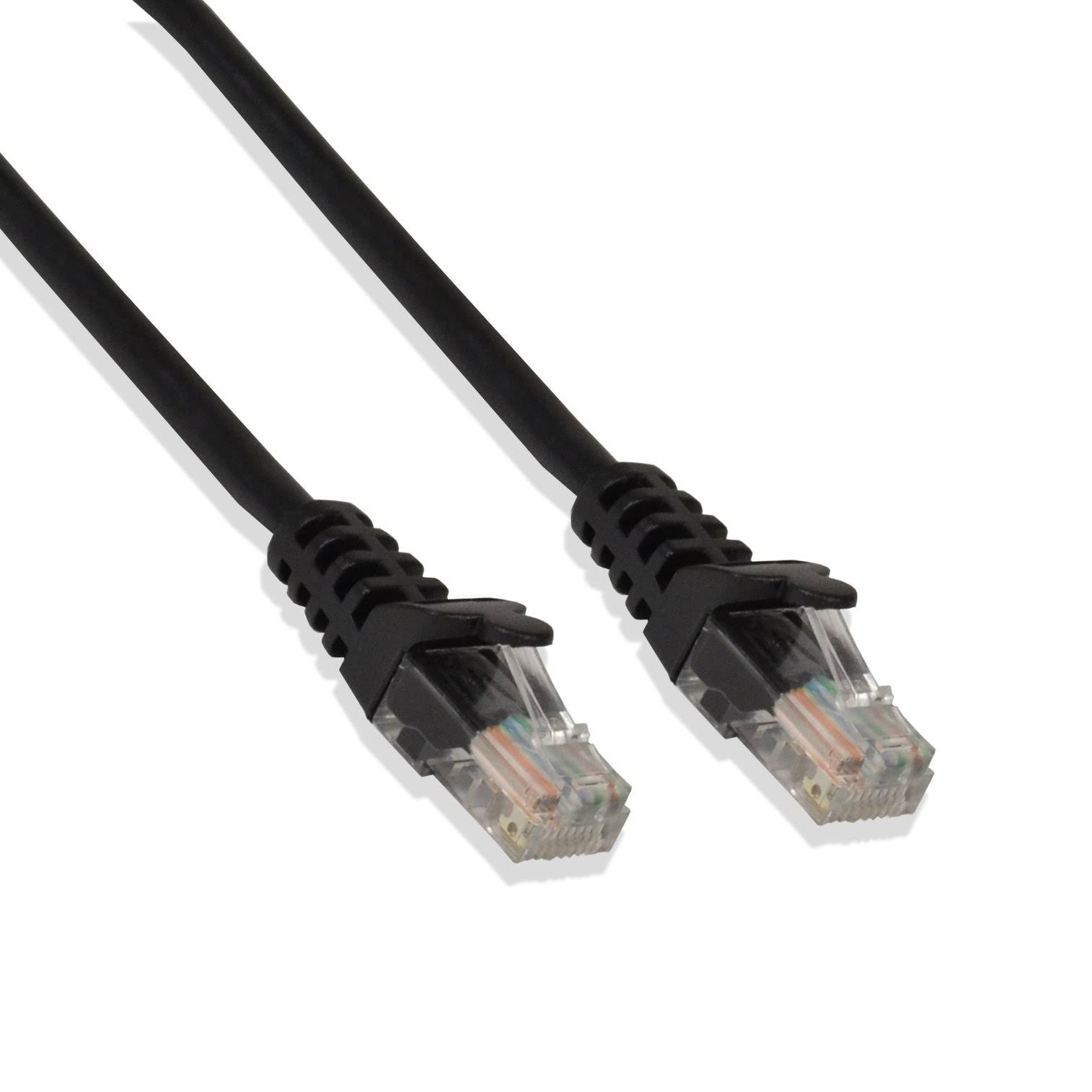 Black 25 Pack Cat5e Ethernet Patch Cable RJ45 LAN Wire M971750