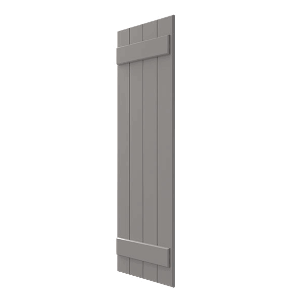 15x22W x 66x22H Exterior Composite Board-n-Batten Shutters (Per Pair), Primed B925