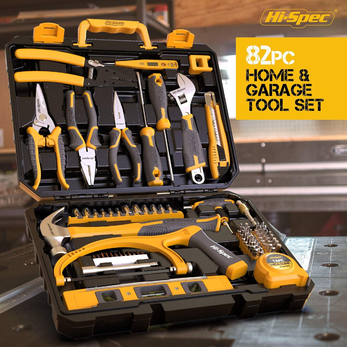 82 Piece Home & Garage Tool Kit Set with Storage Case B899