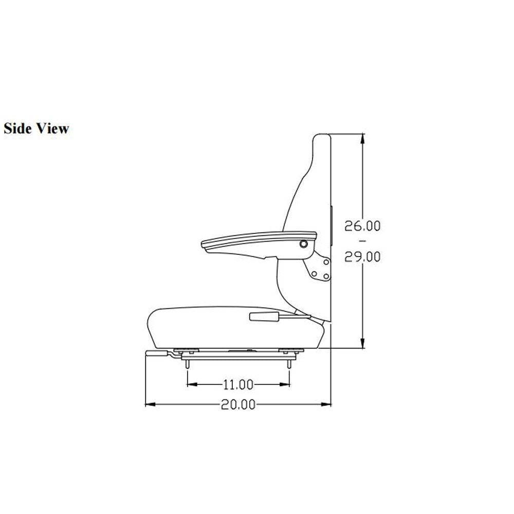 Seat Assembly for Case Loader Backhoe 480 R8478