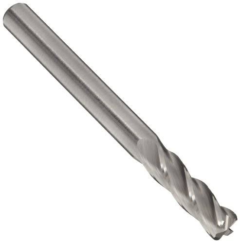 1x22 Diameter 4 Flute Bright Uncoated Carbide End Mill with .030x22 Radius G67920