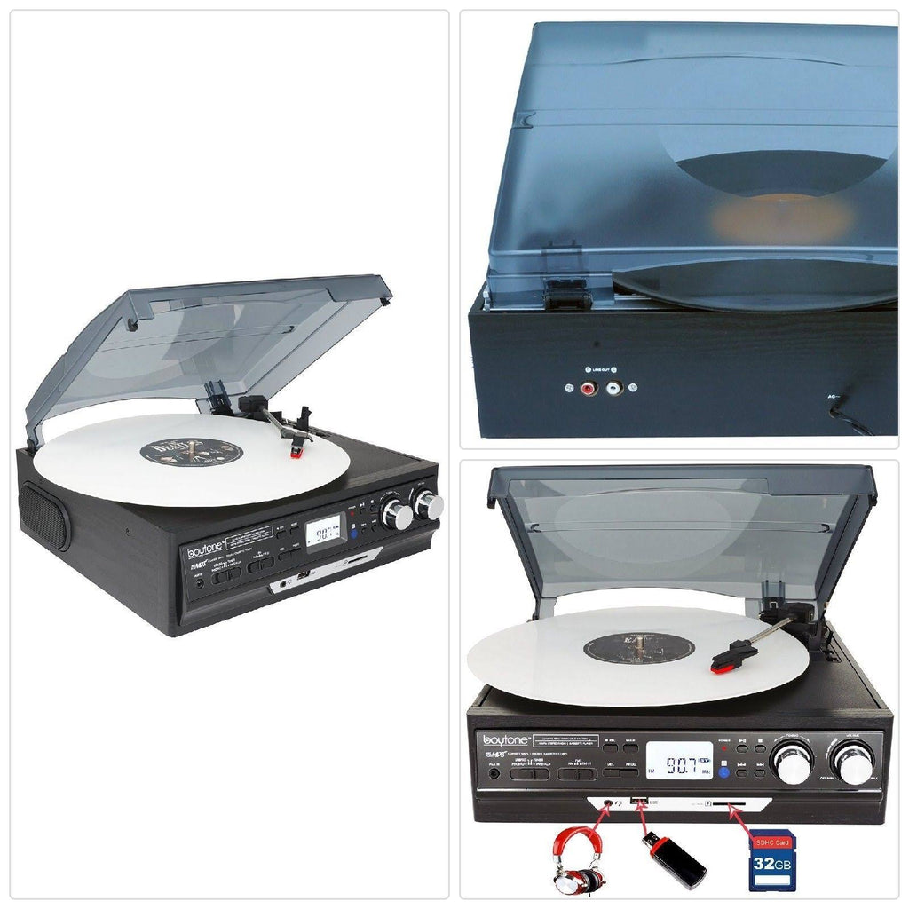Bluetooth 3-Speed Stereo Turntable Y7341