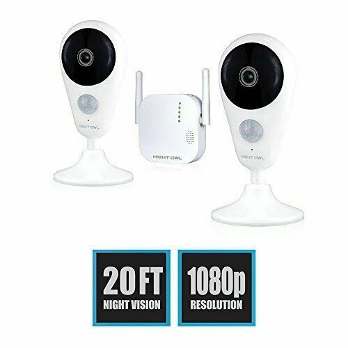 4 Channel 1080p HD Wireless Gateway with 16GB microSD Card and 2 AC Powered Indoor Wireless Cameras S123614