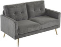 Beige Corduroy 2-Seater Loveseat Sofa T2788