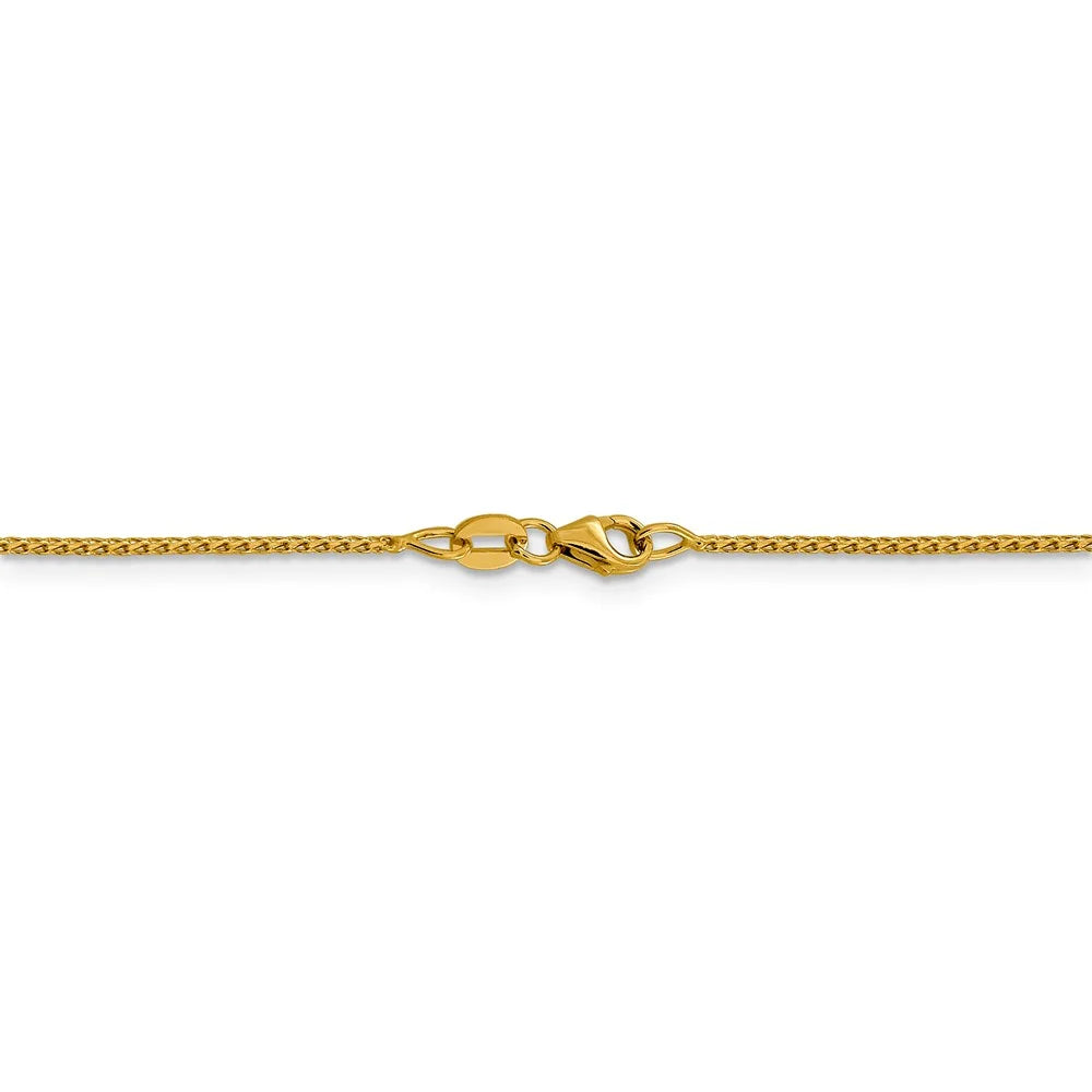 14kt Yellow Gold Diamond Cut Open Franco Chain 24 inch Lobster Clasp F856599