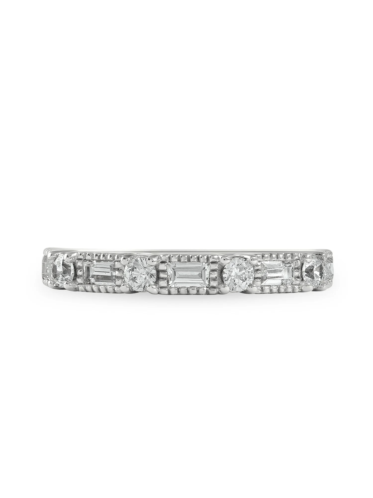 14K White Gold Diamond Women's Band N158