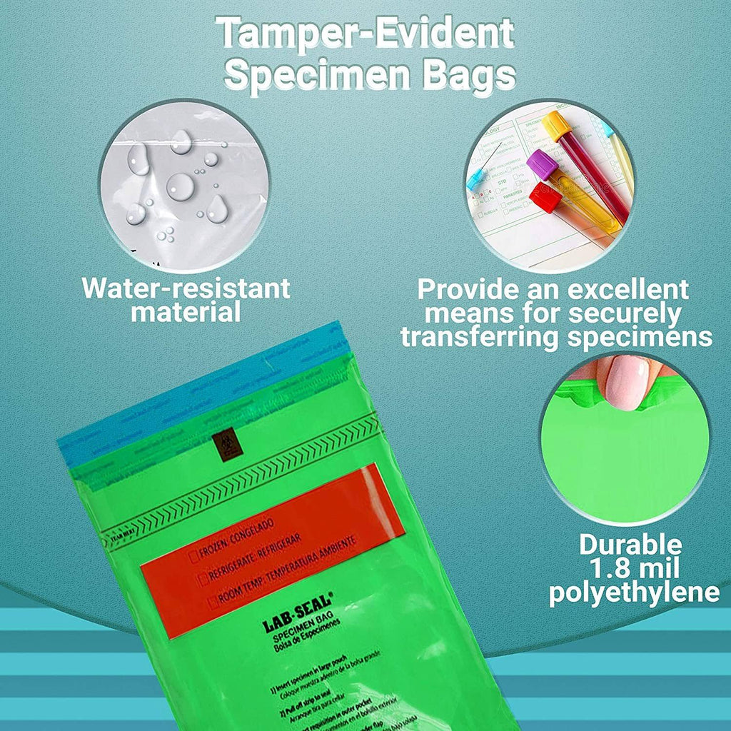 Green Poly Specimen Bags 6x22 x 10x22 K35396
