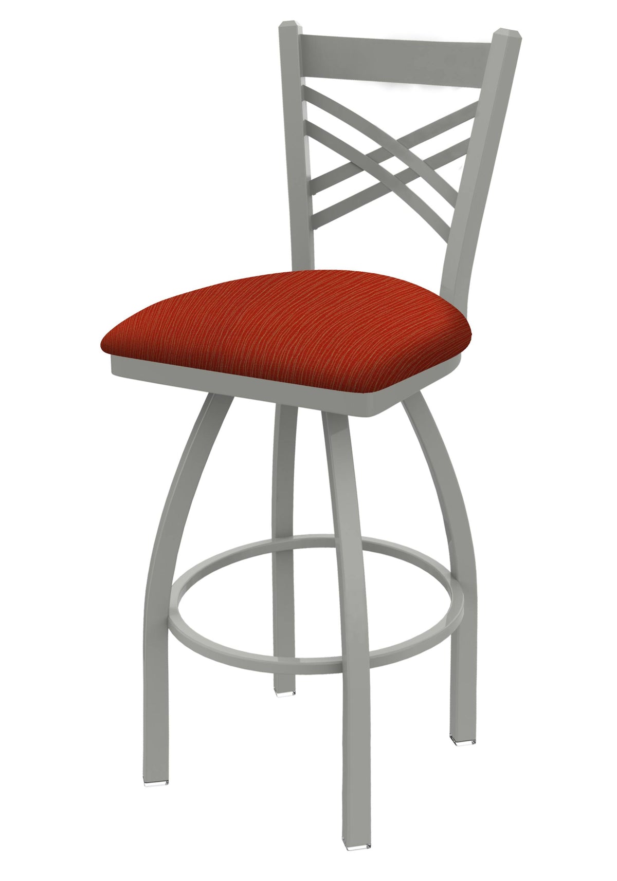 30x22 Swivel Bar Stool with Anodized Nickel Finish Q109