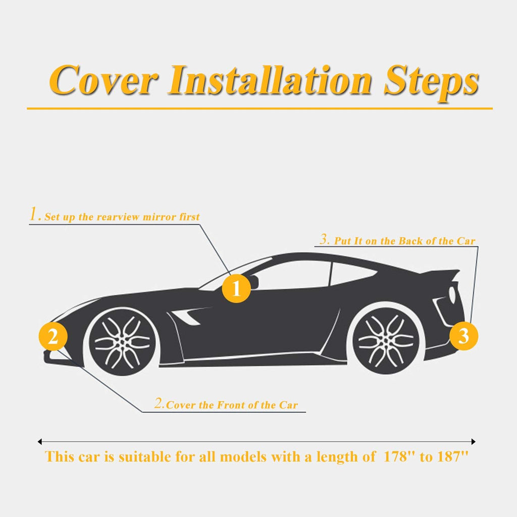 6 Layers Waterproof SUV Car Cover with Zipper Cotton R93079