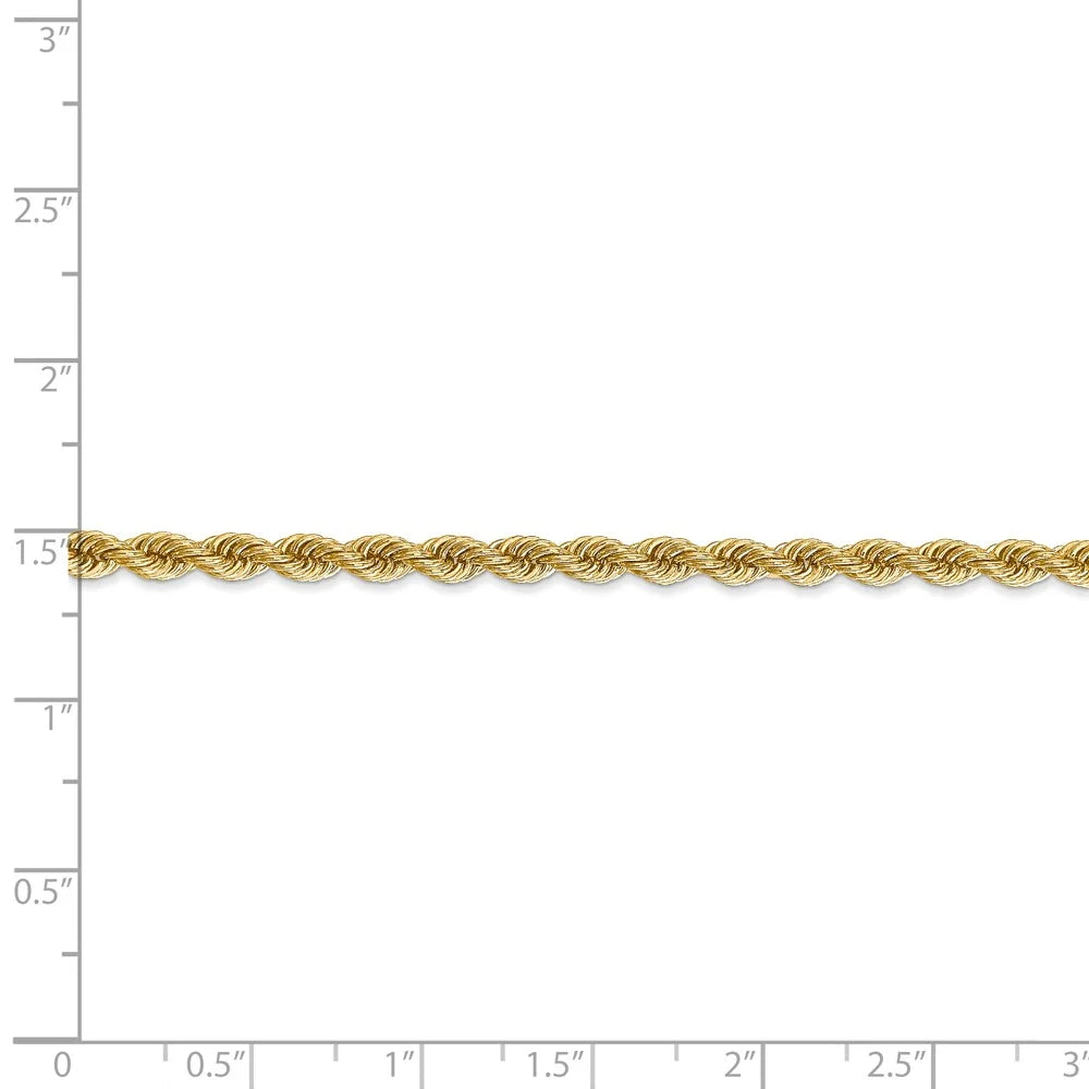 Real 14kt Yellow Gold 18 inch Rope Chain with Lobster Clasp P161495