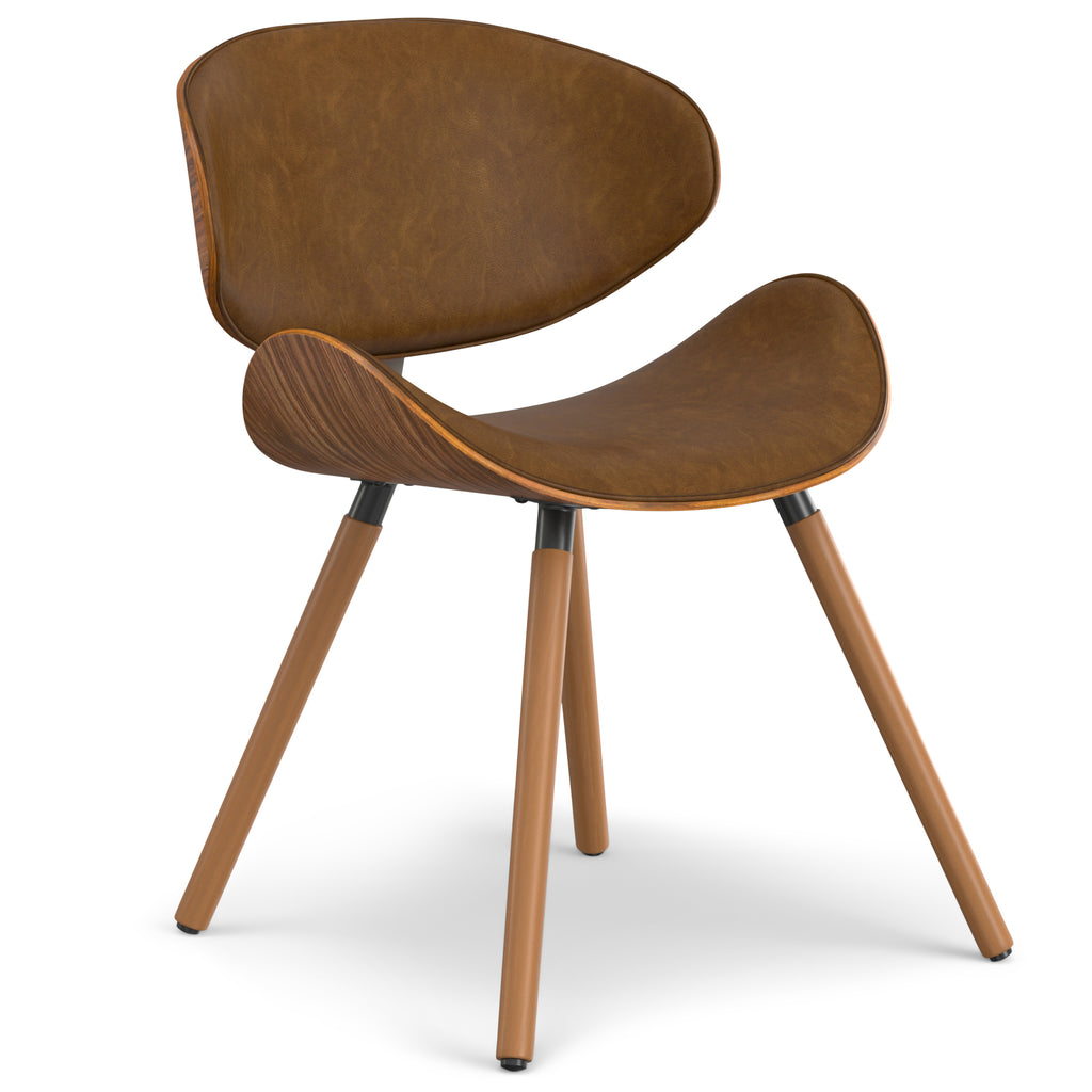 Deep Tan Polyester Linen Dining Chair Q45743