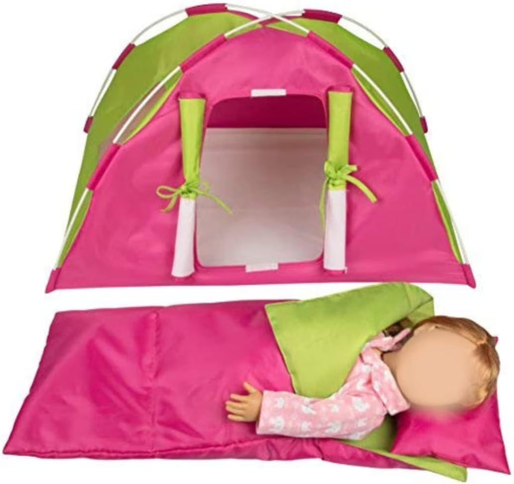 Doll Camping Bed Tent with Sleeping Bag & Pillow J66465