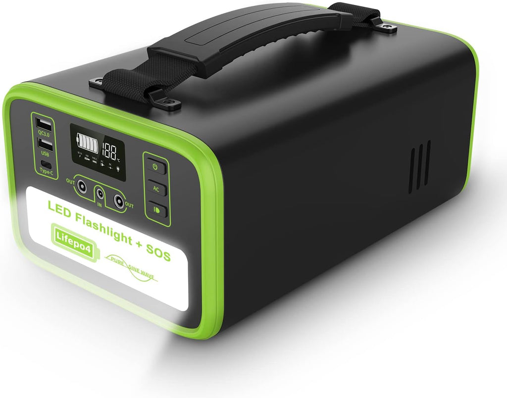 Portable Power Station 161Wh 50400mAh Solar Generator 150W Peak 300W with USB-C PD 65W U40193
