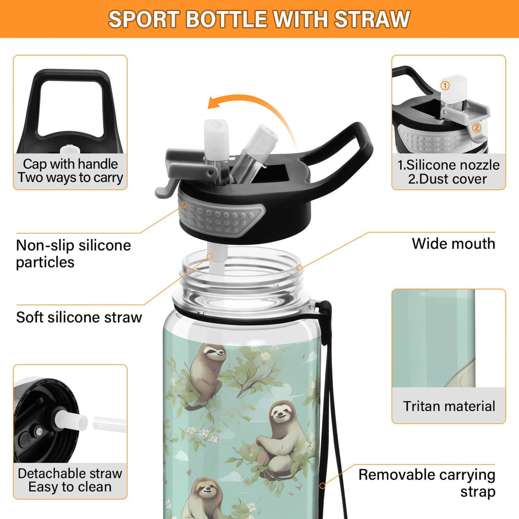 32oz Tritan Leakproof Clear Sports Water Bottle F95979
