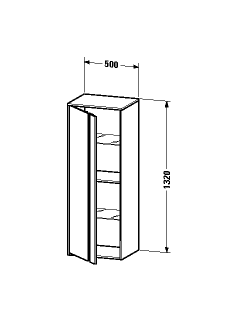 Graphite Matt Tall Cabinet O610