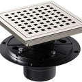 6 inch Square Shower Floor Drain with Grate B9896