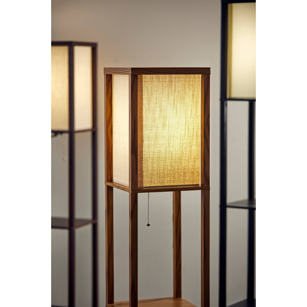 Black Wood Shelf Lamp X1328
