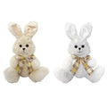 Plush Rabbit with Checker Satin Ribbon Case Pack 24 Z401512