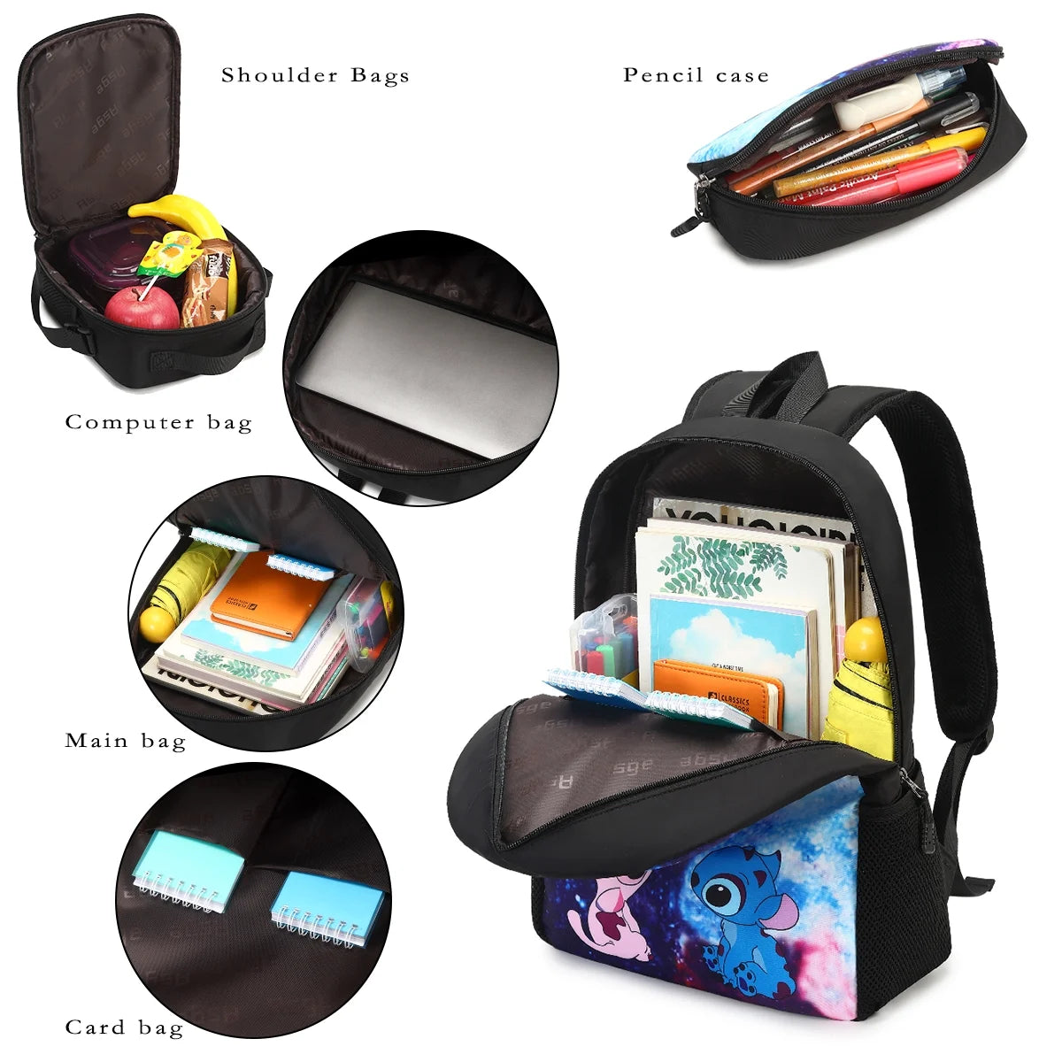 Boys Girls Backpack Combo Set 3 Piece Set W220432