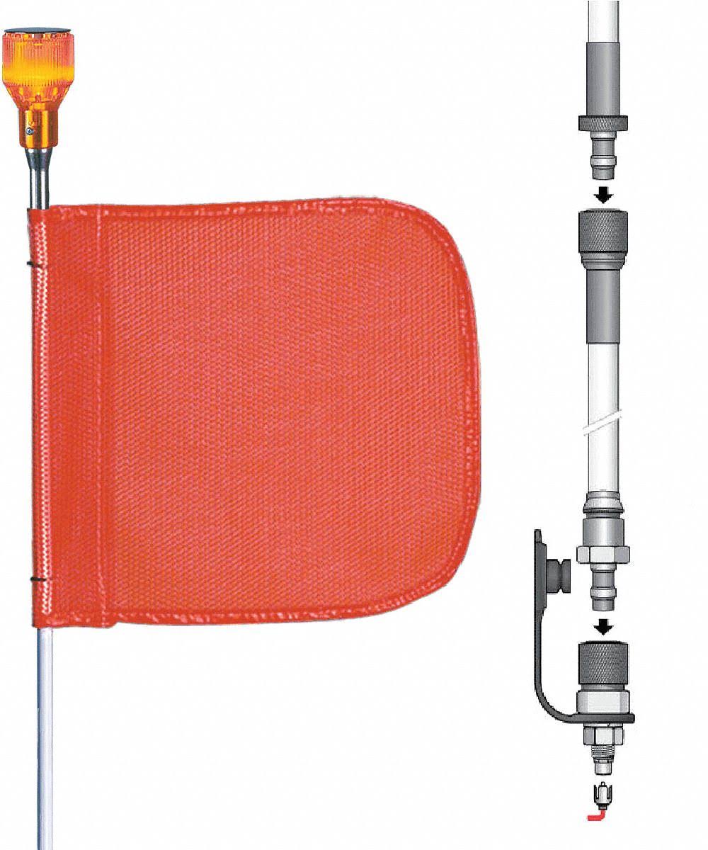 8 Ft Warning Whip with Flag N772