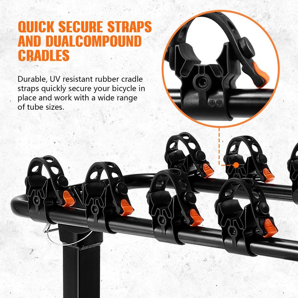 4 Bike Rack Bicycle Carrier with 2x22 Hitch Receiver W945