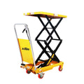 Manual Hydraulic Lift Table Cart Double Scissor 330lbs Capacity 43.3 Lifting Height U60532