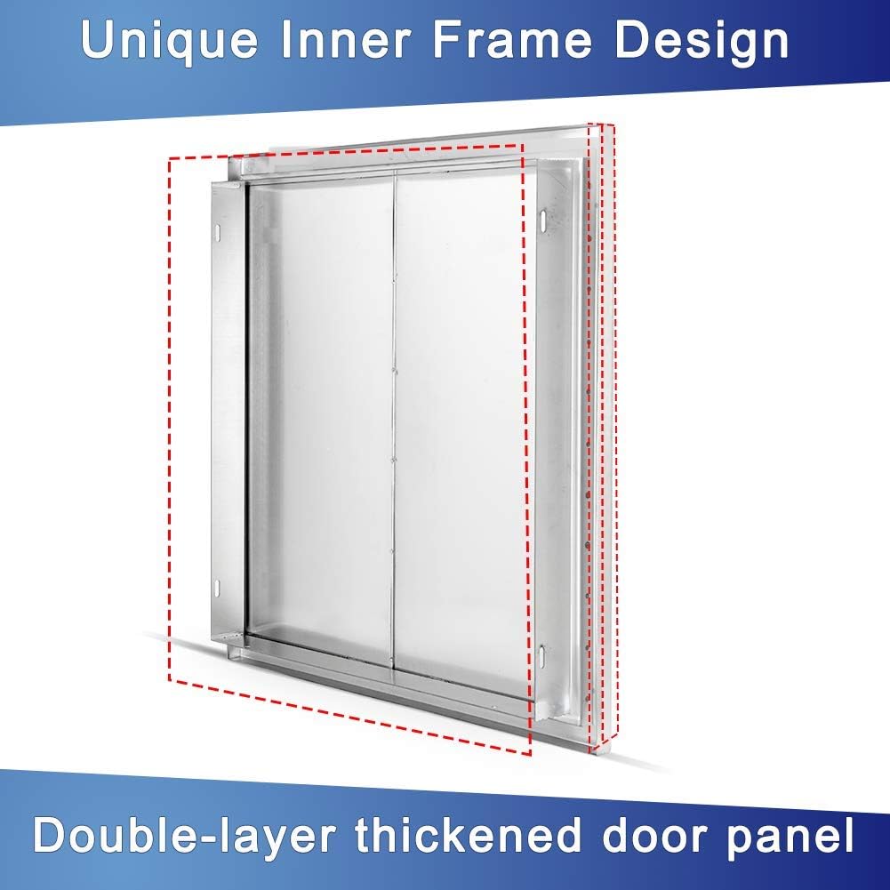 42 W X 21 H Stainless Steel Outdoor Kitchen Door D7715