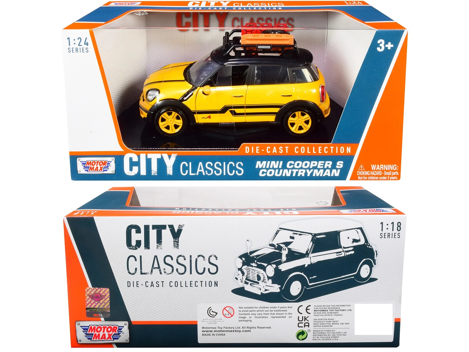 Yellow Metallic & Black Diecast Model Car I593770