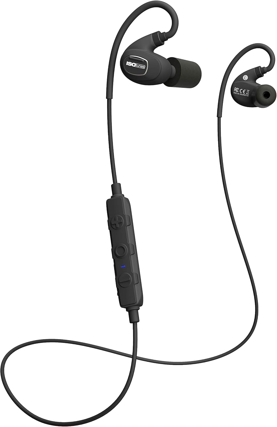 Matte Black Bluetooth Earplug Headphones with 27 dB Noise Reduction E563455