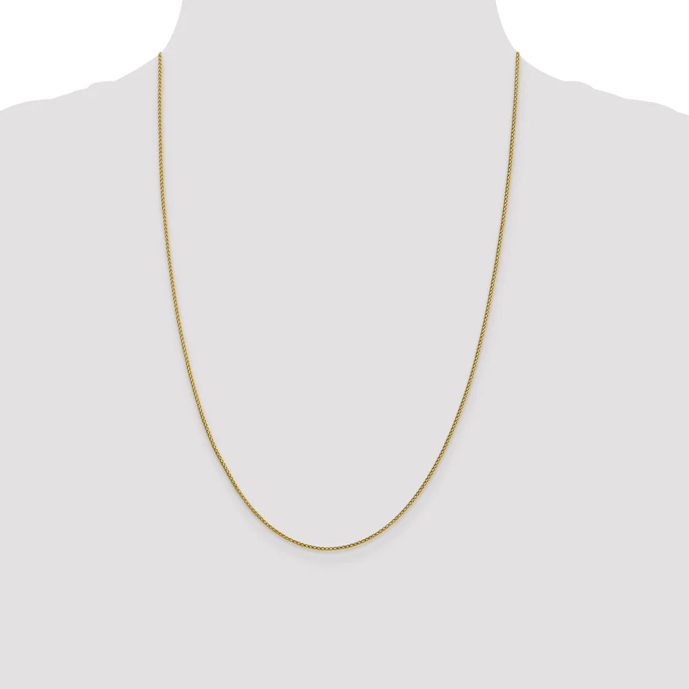 14kt Yellow Gold Diamond Cut Open Franco Chain 24 inch Lobster Clasp F856599