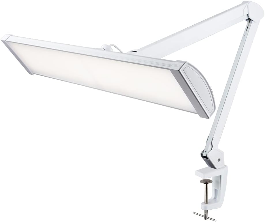 Black 26 Inches Wide Metal LED Desk Lamp with Clamp C3920