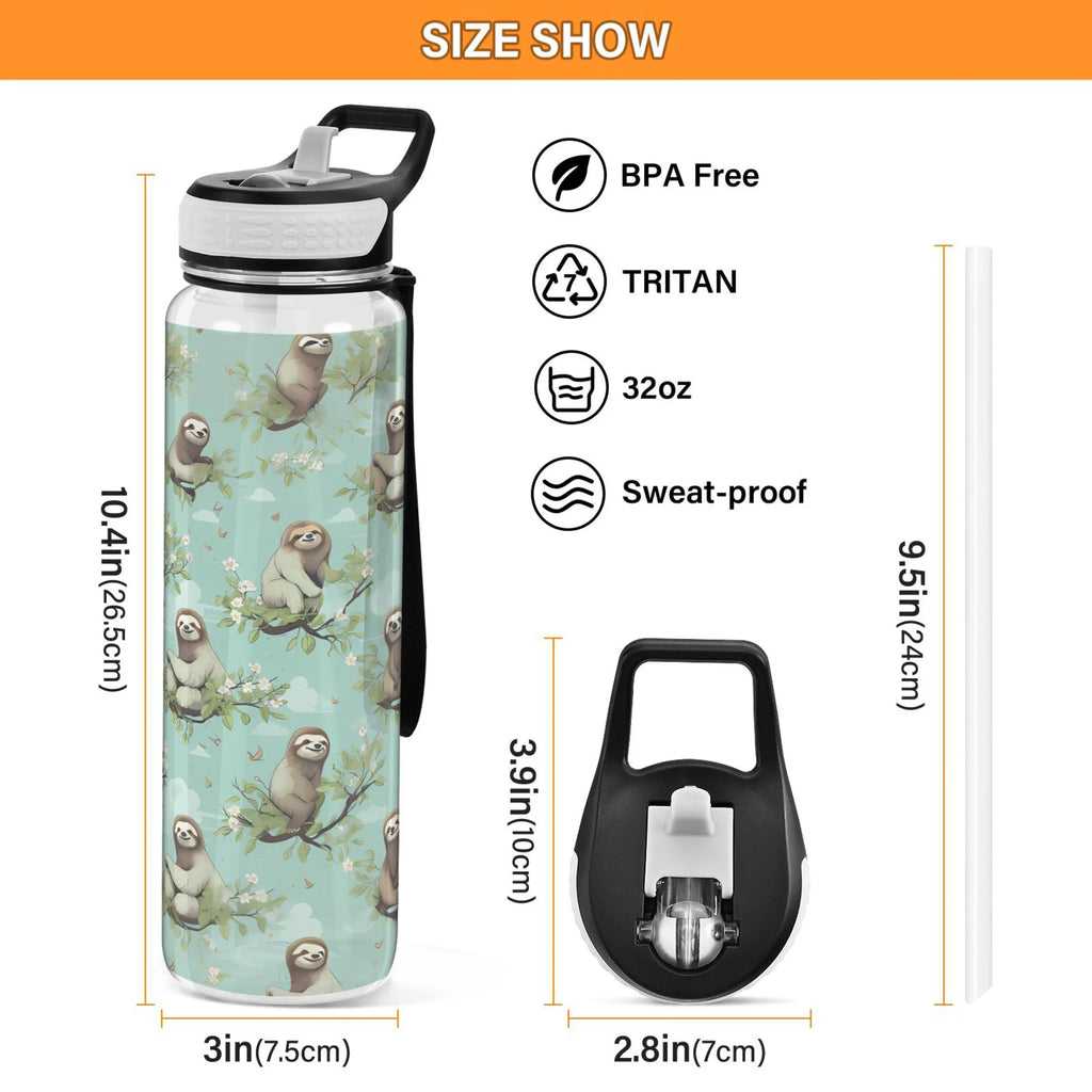 32oz Tritan Leakproof Clear Sports Water Bottle F95979