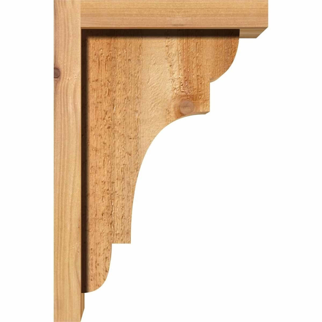 Rough Sawn Corbel with Backplate, Western Red Cedar W160