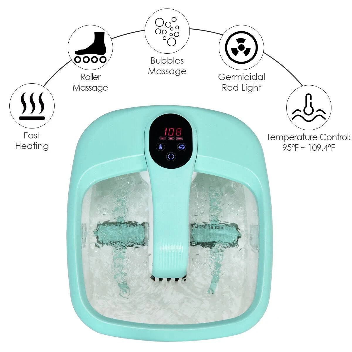 Green Electric Foot Bath Massager U1094