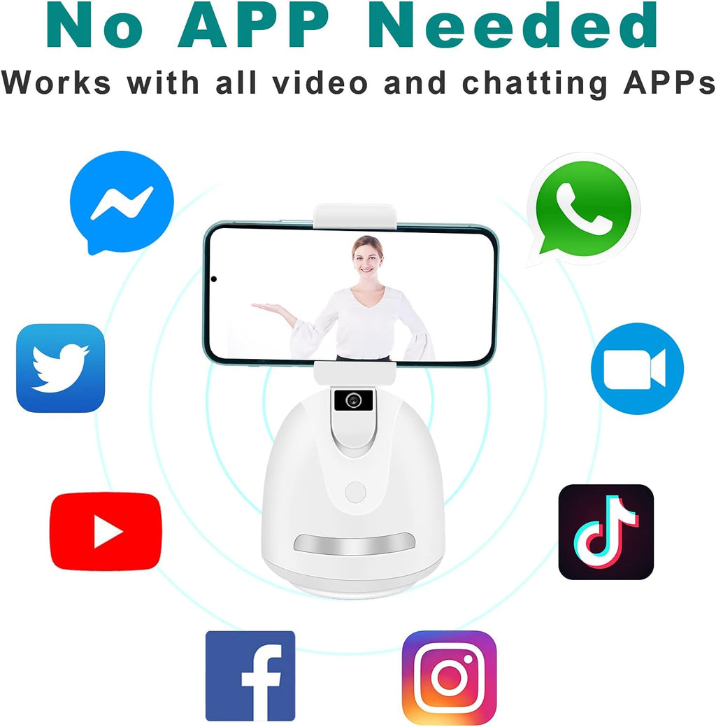 Smart Tracking Phone Holder with Selfie Light U546344