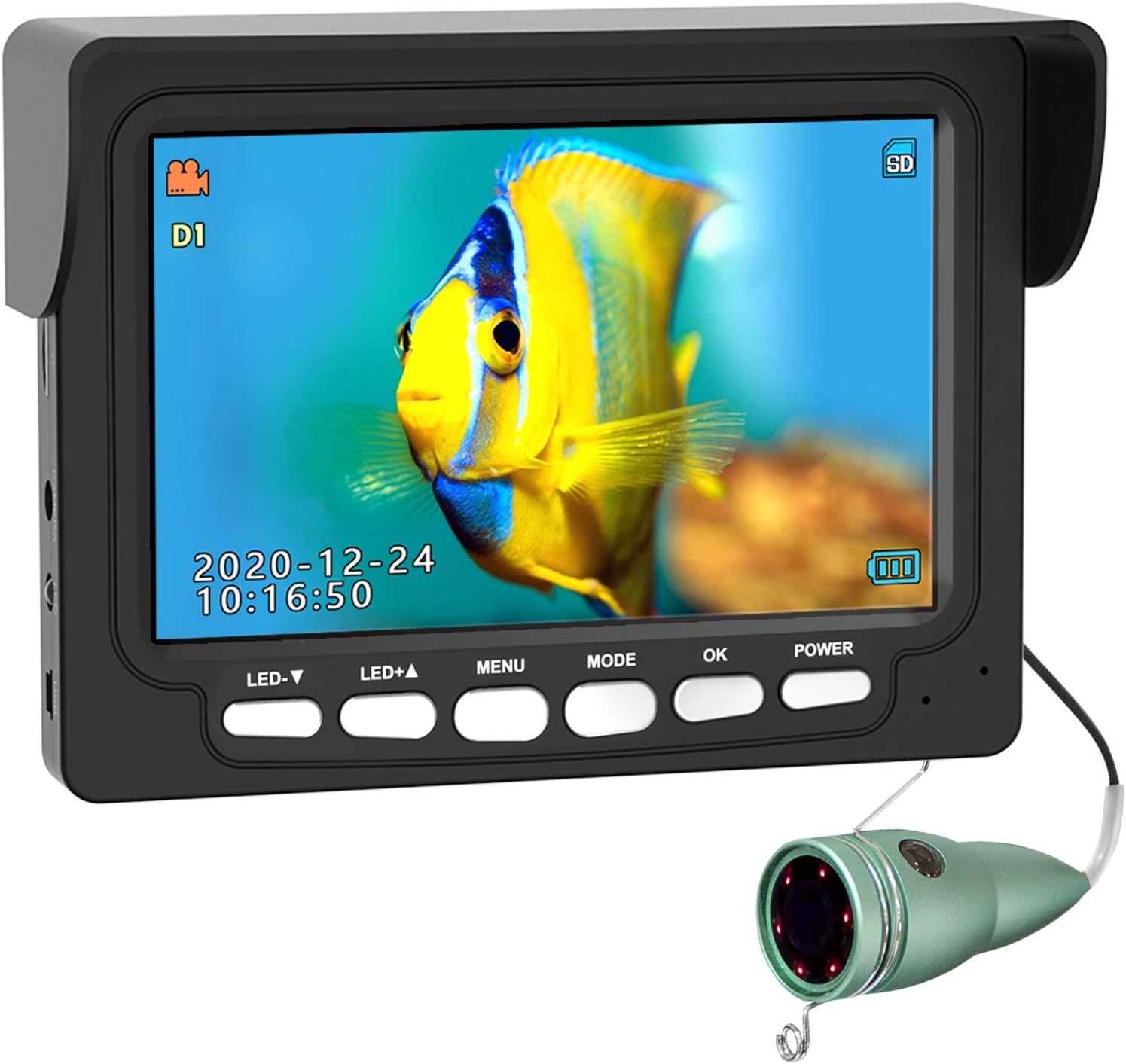 4.3 Inch IPS Monitor IP68 Waterproof Fish Camera with DVR C2673