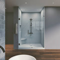 Matte Black Frameless Hinged Shower Door S44811