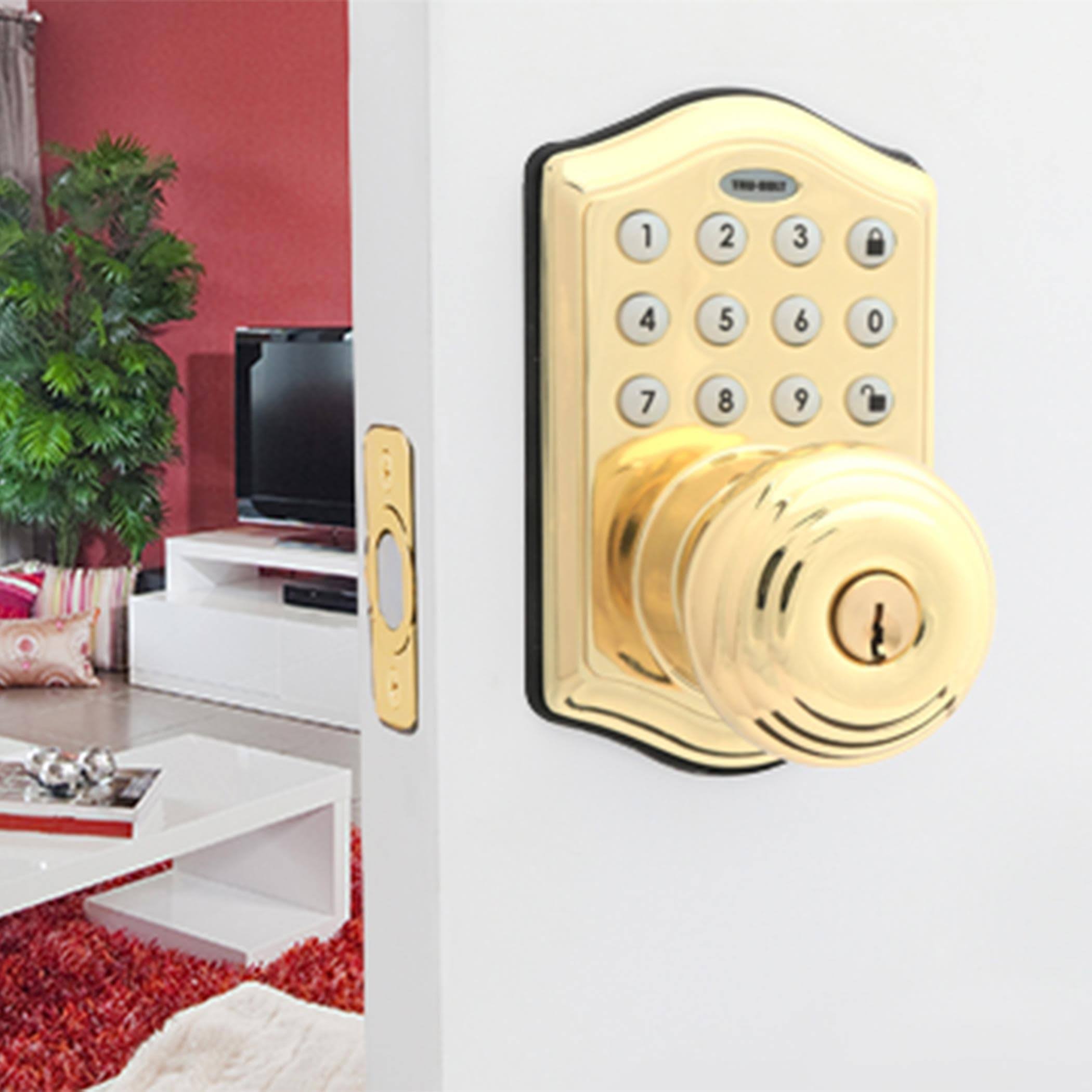 Polished Brass Electronic Entry Door Lock B29308