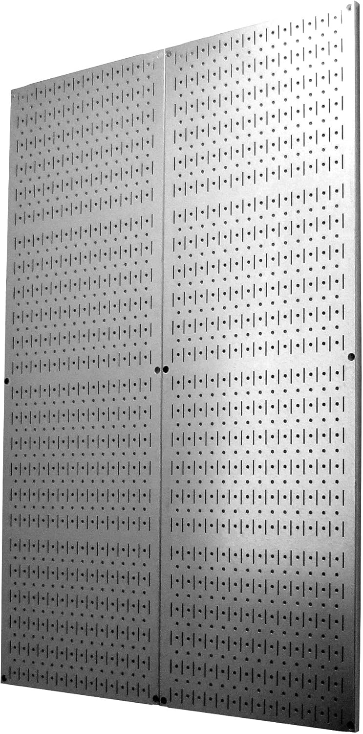 Two Pack of 16in x 48in Metal Pegboard Panels X941445