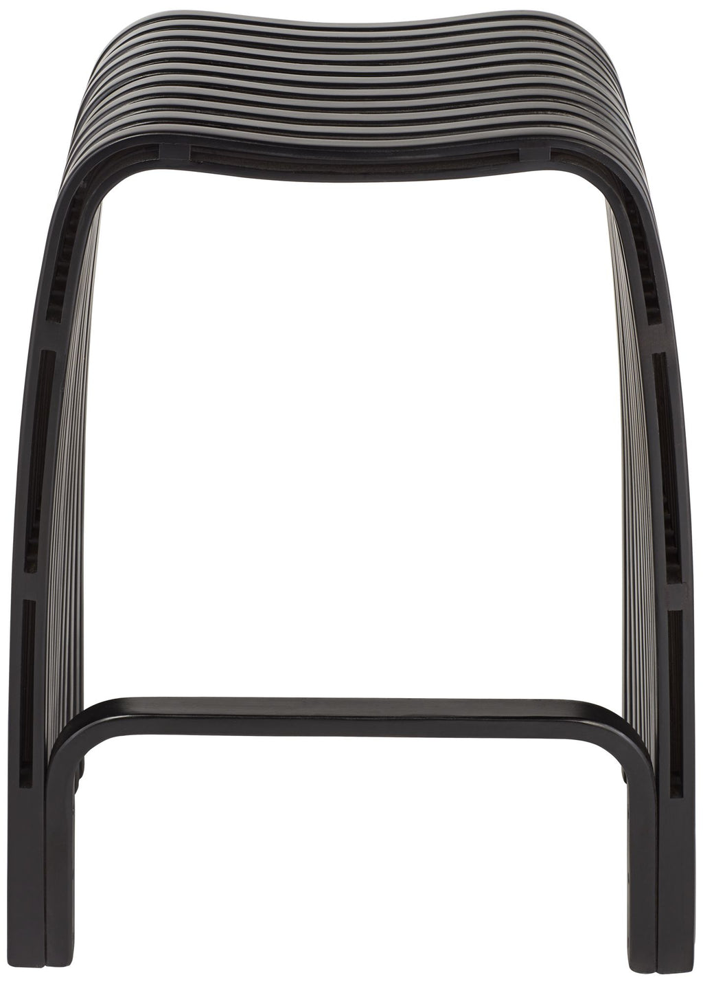 Bamboo Bar Stool Black 24" High with Footrest S35769