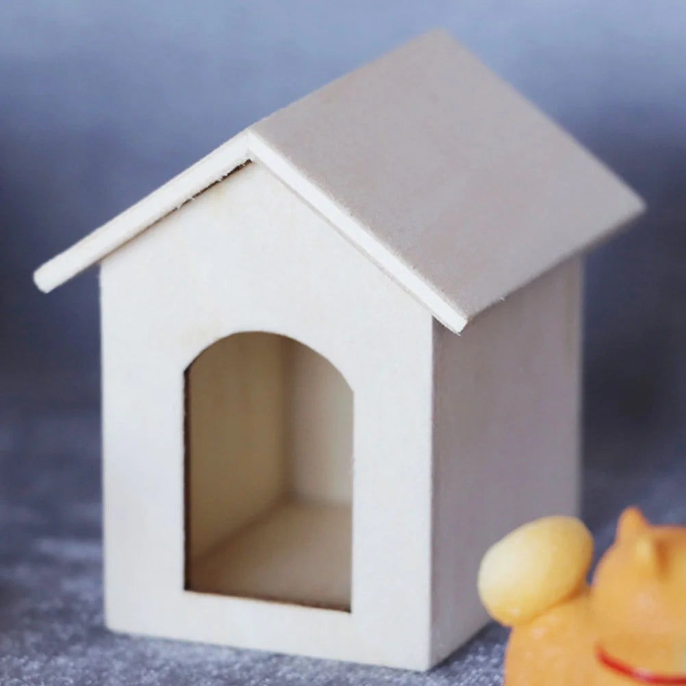 Miniature House Model Wood Ornament U7206
